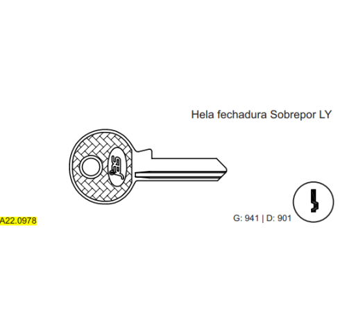 CHAVE YALE HELA FECH.SOBR LY C941