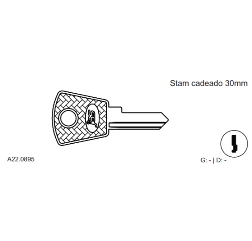 CHAVE YALE STAM CADEADO 30MM