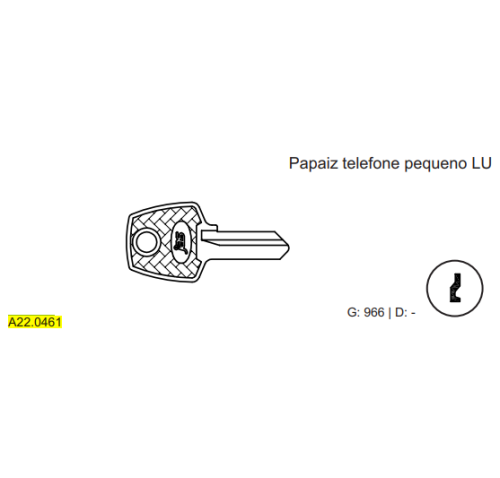 CHAVE YALE PAPAIZ TELEFONE PQ LU C966