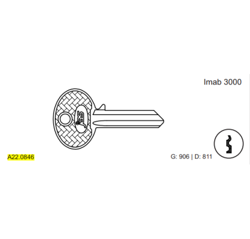 CHAVE YALE - IMAB 3000 C906