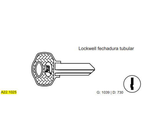 CHAVE YALE - LOCKWELL C1039