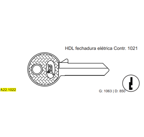 CHAVE YALE HDL C1063