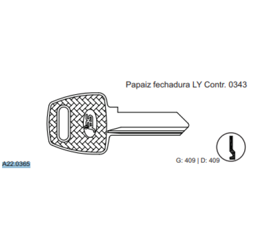 CHAVE YALE PAPAIZ C409