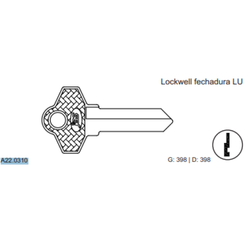 CHAVE YALE LOCKWELL C398