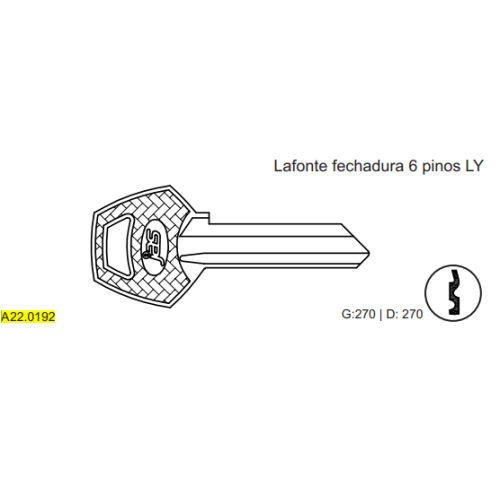 CHAVE YALE - LAFONTE C270