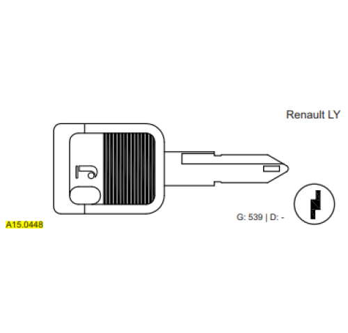 CHAVE PVC AUTO RENAULT LY C539
