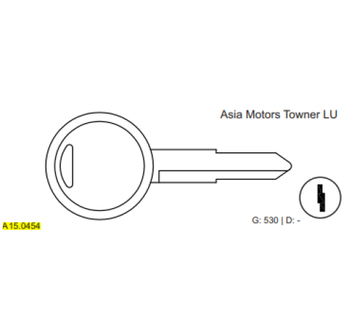 CHAVE PVC AUTO ASIA MOTORS TOWNER LU C530