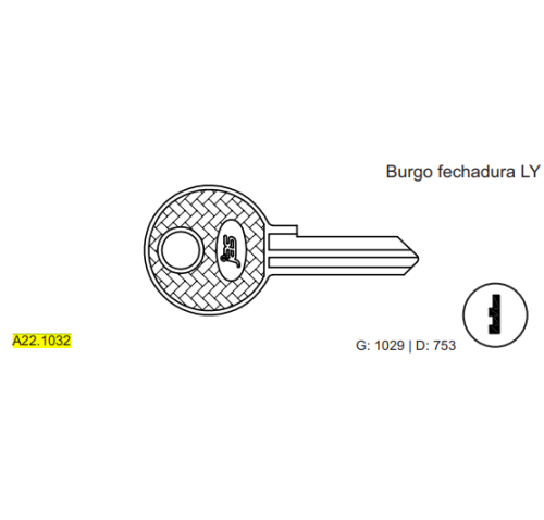 CHAVE YALE BURGO FECH. LY C1029