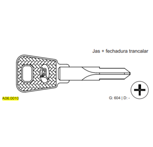 CHAVE TETRA JAS TRANCALAR NIQUELADA C604