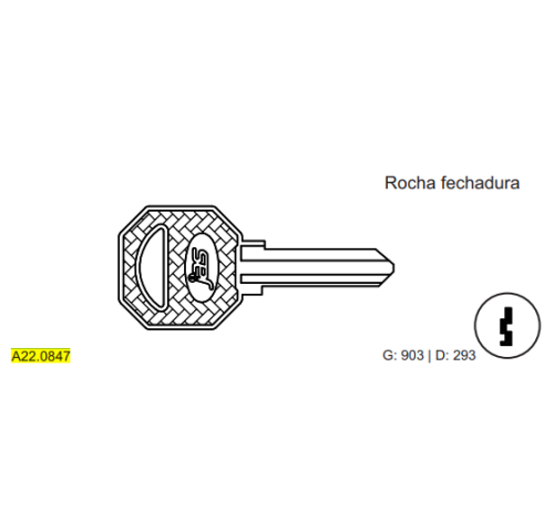 CHAVE YALE - ROCHA C903 MARCA:GOLD