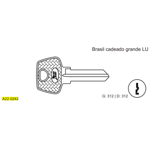 CHAVE YALE - BRASIL C312 MARCA:JAS