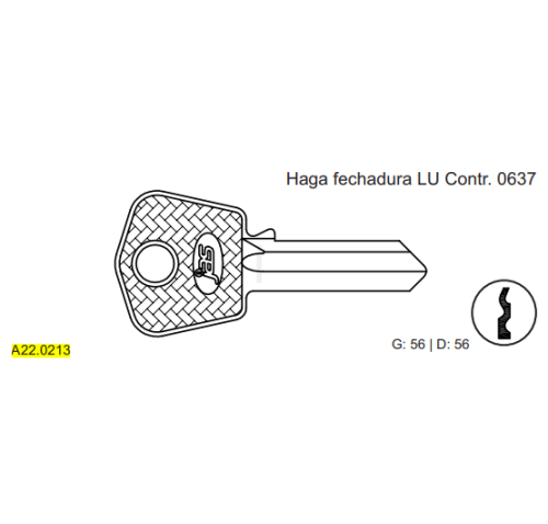 CHAVE YALE - HAGA C56 MARCA:JAS
