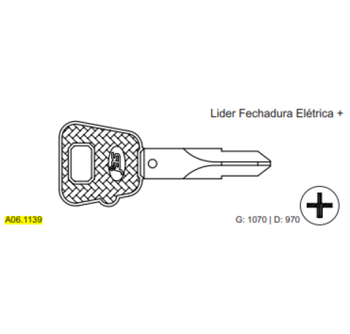 CHAVE TETRA LIDER + FECH. ELETRICA A061139 C1070