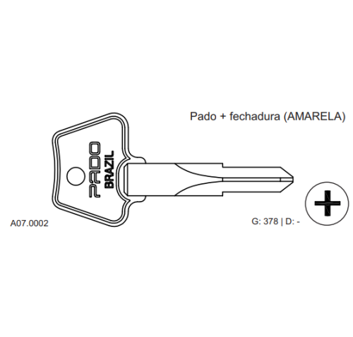 CHAVE TETRA PADO + FECH. AMARELA C378