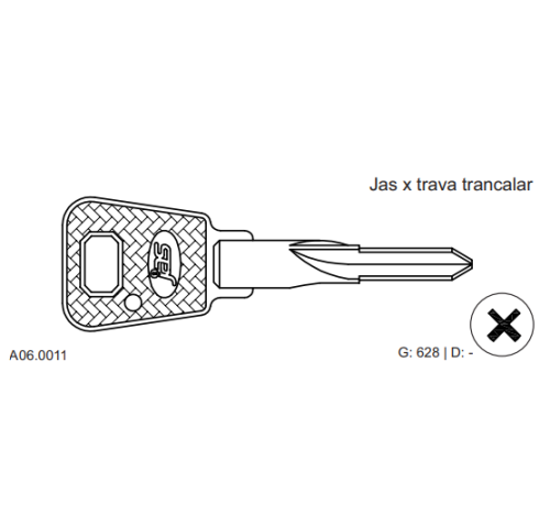 CHAVE TETRA JAS X TRANCALAR NIQUELADA C628
