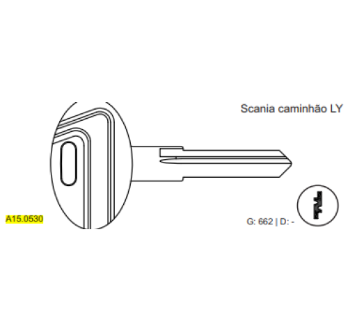 CHAVE PVC AUTO SCANIA CAMINH�O LY