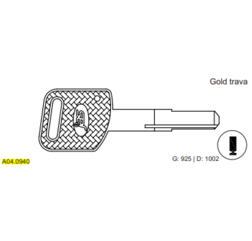 CHAVE MULTIPONTO JAS TRAVA GOLD C925