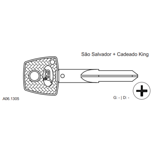 CHAVE TETRA S.S + CAD KING NIQUELADA