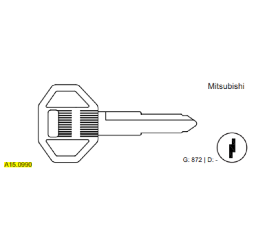 CHAVE PVC AUTO MITSUBISHI C872