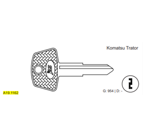 CHAVE METAL AUTO YALE KOMATSU TRATOR C954