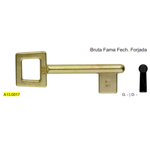 CHAVE GORJE BRUTA FAMA FECH FORJADA-A130017