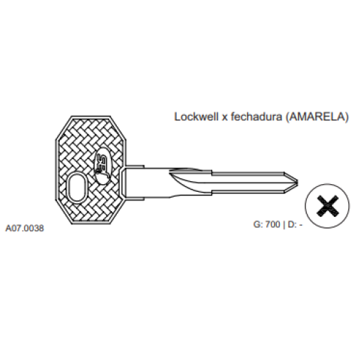 CHAVE TETRA LOCKWELL X FECH. AMARELA C717