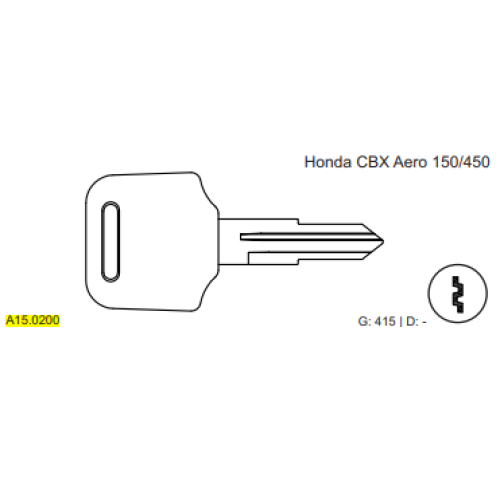 CHAVE PVC MOTO CBX AERO/400 C415