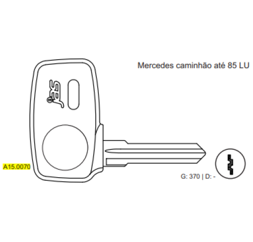 CHAVE PVC AUTO MERCEDES C370