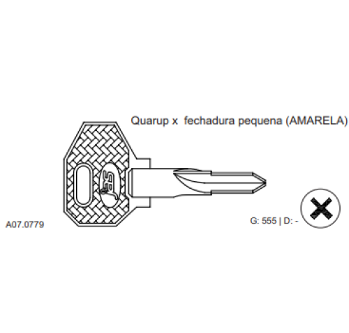 CHAVE TETRA QUARUP X FECH. AMARELA C555