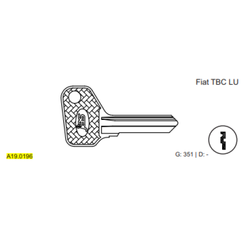 CHAVE METAL AUTO YALE FIAT TBC LU C351