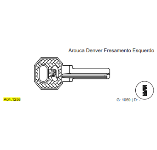 CHAVE MULTIPONTO AROUCA DENVER C1059