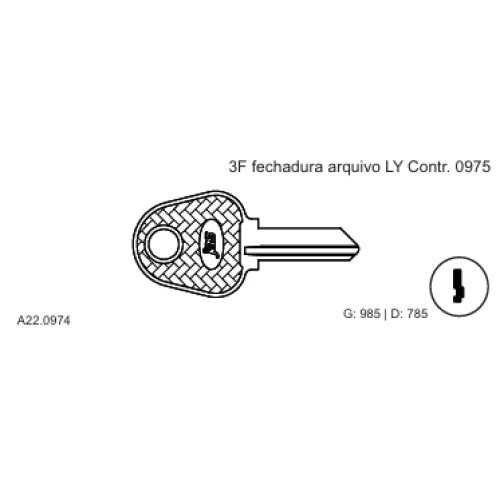 CHAVE YALE - 3F FECH.ARQUIVO LU CONTR. C985