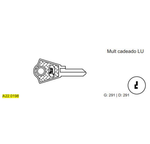 CHAVE YALE MULT CAD C291 MARCA:GOLD