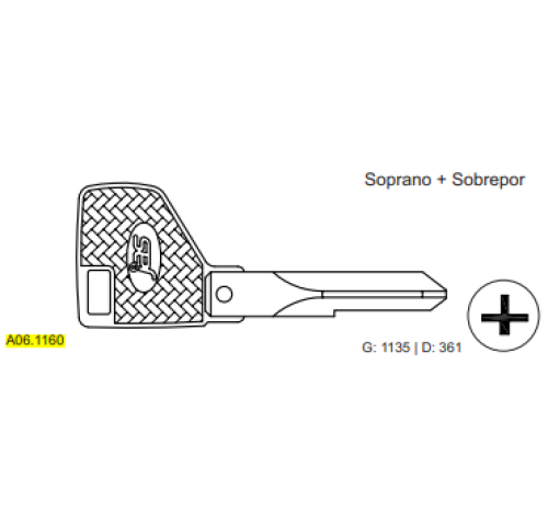 CHAVE TETRA NIQUEL SOBR SOPRANO C1116