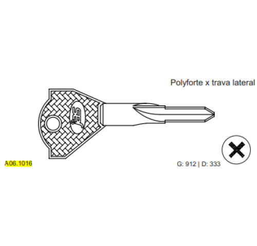CHAVE TETRA POLYFORTE NIQUEL C912
