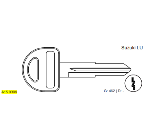 CHAVE PVC AUTO SUZUKI C462