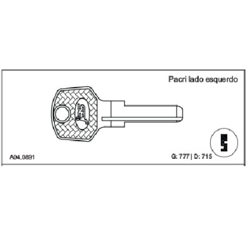 CHAVE MULTIPONTO C777