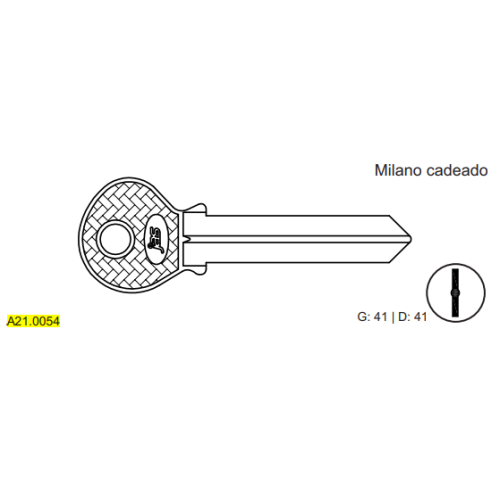 CHAVE PINATEL PORTA DE A�O-A210054 MIL C41