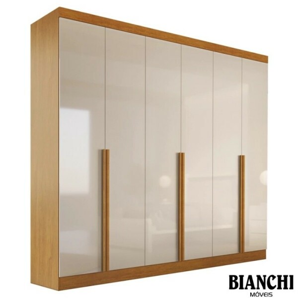Roupeiro Casal Robust Plus Cumaru/Fendi 6 Portas 6 Gavetas 100