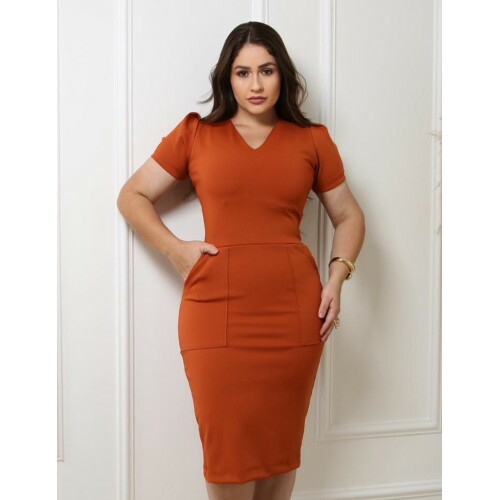 Vestido Elizete Laranja