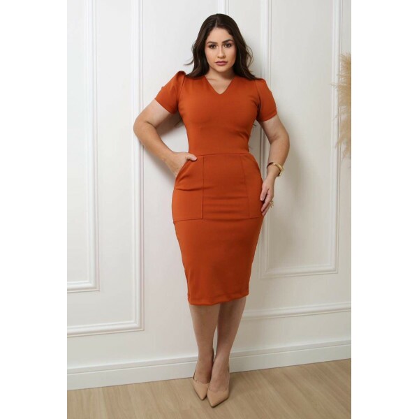 Vestido Elizete Laranja