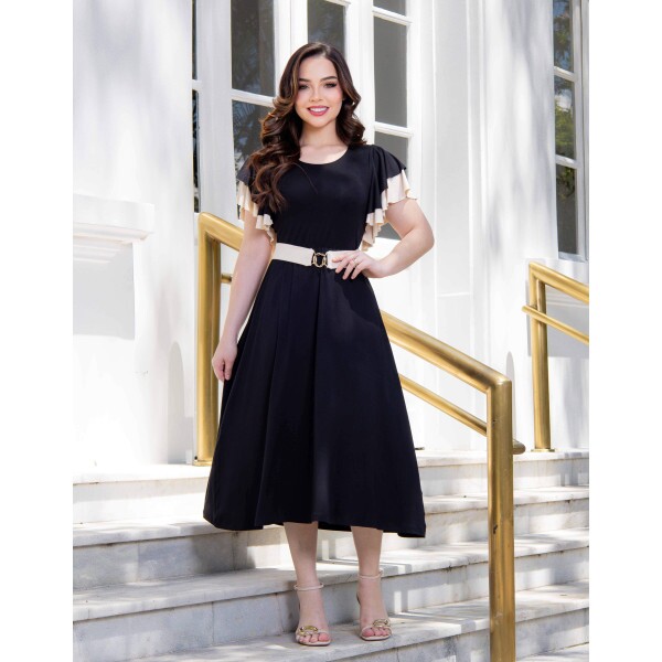 Vestido Rafaela Preto