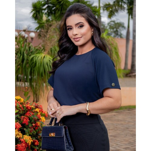 Blusa Luiza Azul Marinho