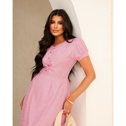 Vestido D�bora List. Vermelho
