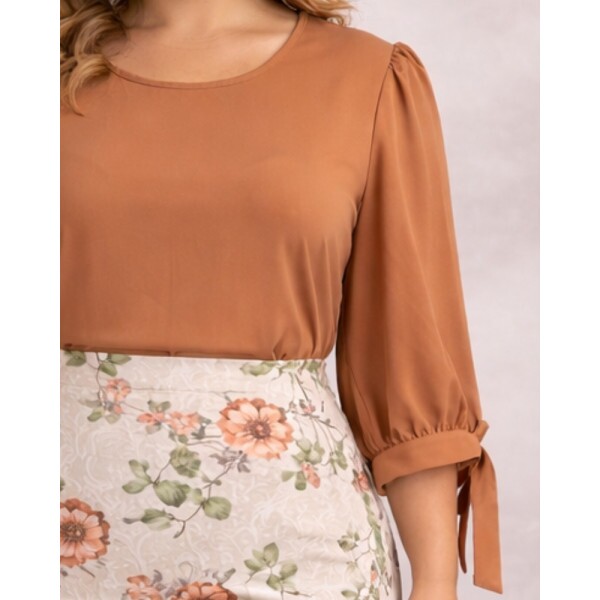 Blusa Bet�nia Caramelo