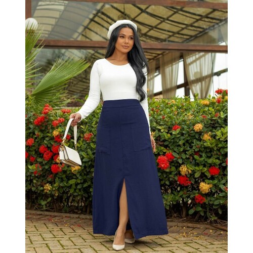 Saia Renata Azul Marinho