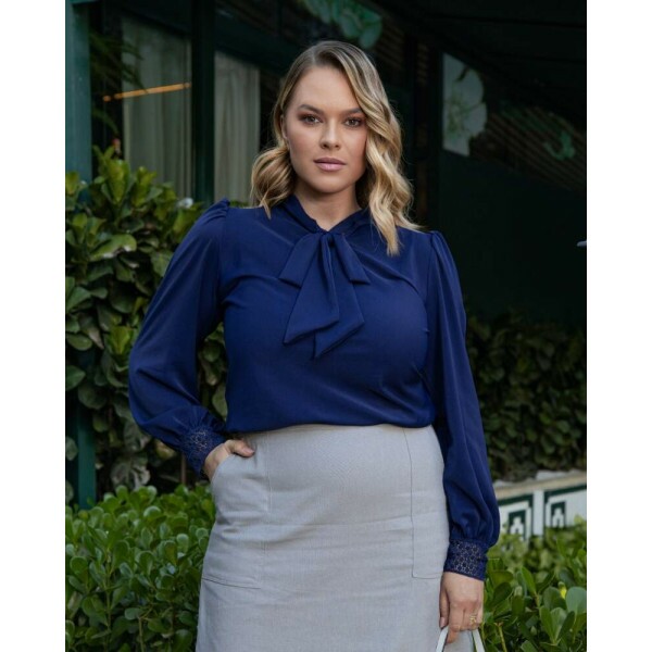 Blusa Fiorella Azul Marinho