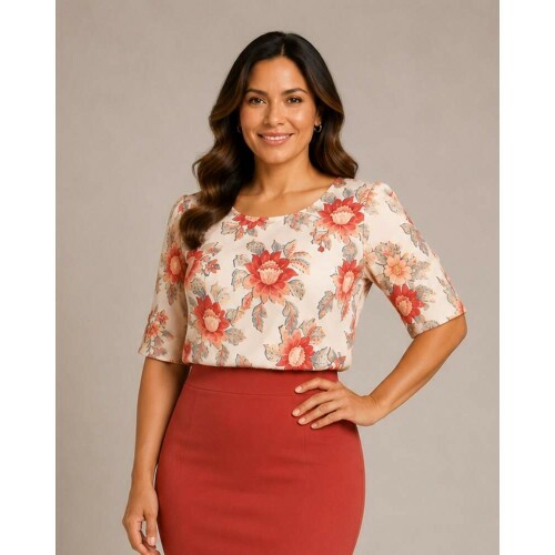 Blusa Helena Plus Est. Floral