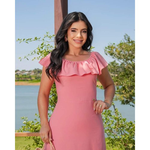 Vestido Mariel Rosa Chiclete