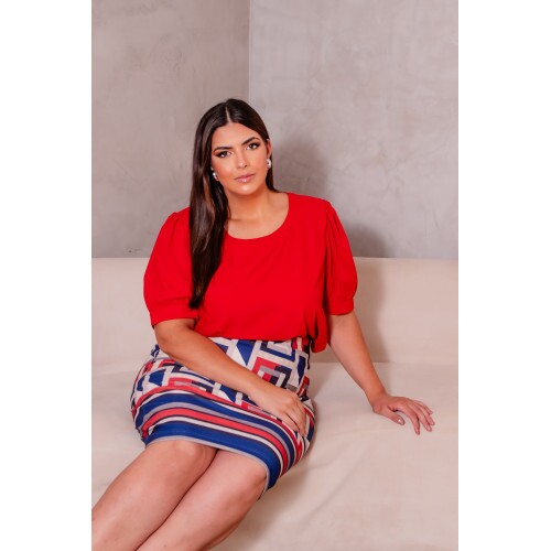 Blusa Rosana Vermelho Plus Size